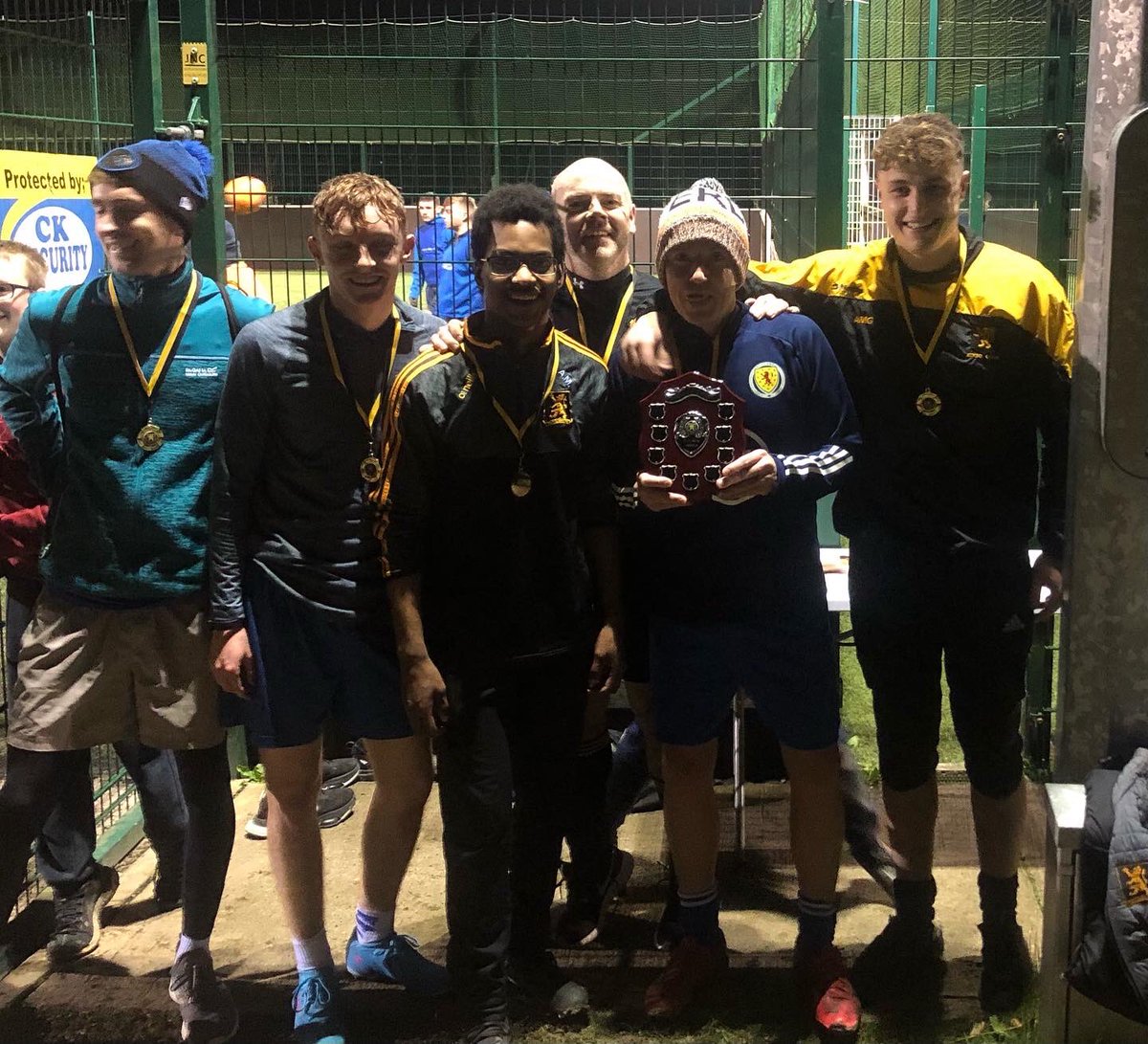 AthboyC's tweet photo. It was Finals night in the Monday 6-a-Side League earlier. 

After a couple of competitive semi finals the Shield final saw Hakuna Juan Mata defeat Real Sosobad 5-2 in an entertaining final.😀💪🏆⚽️

#YourClub 
#6aside 
#greatfootball https://t.co/vmUYtHvdco