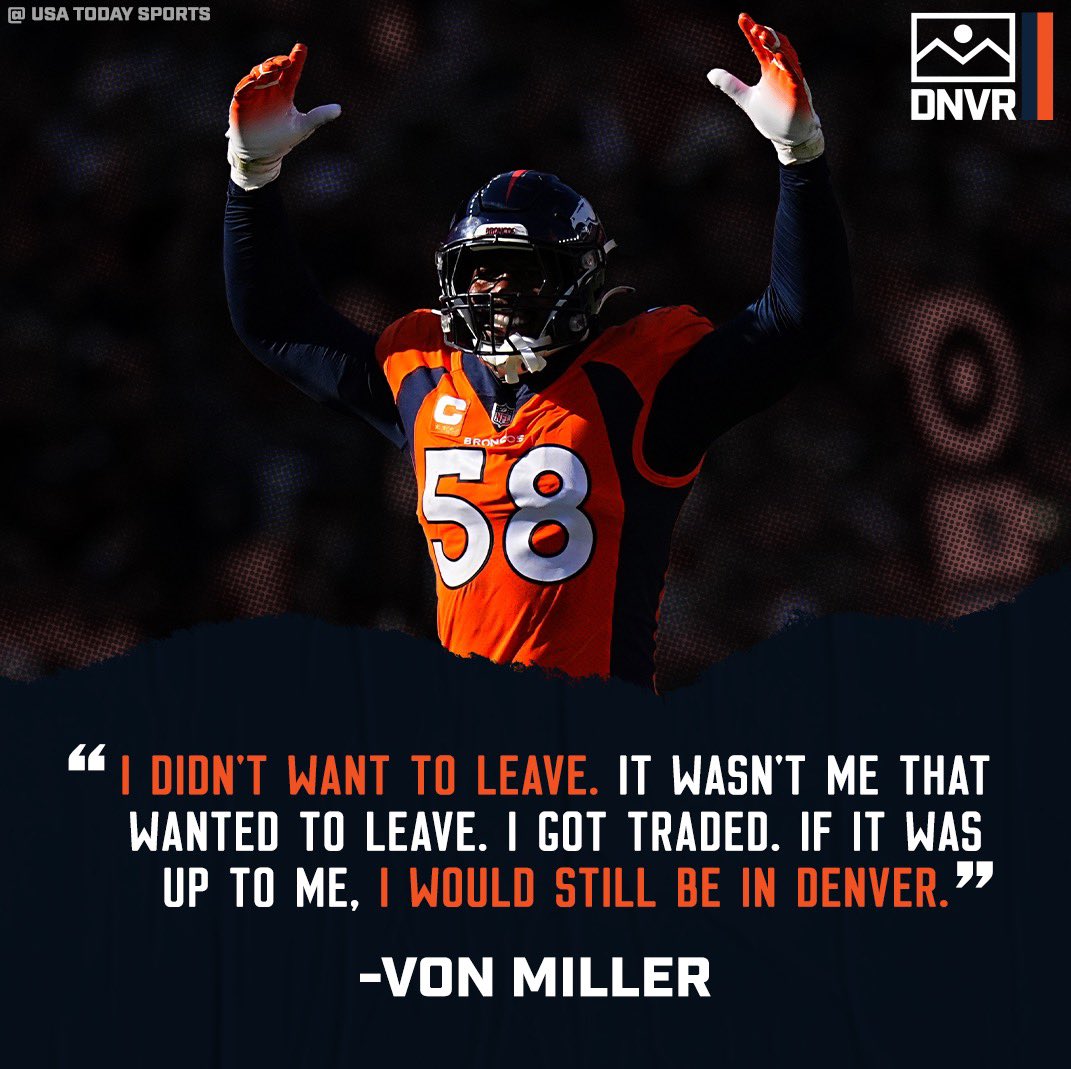 DNVR_Broncos's tweet photo. Come back, Von!! https://t.co/YUC2uxjsax