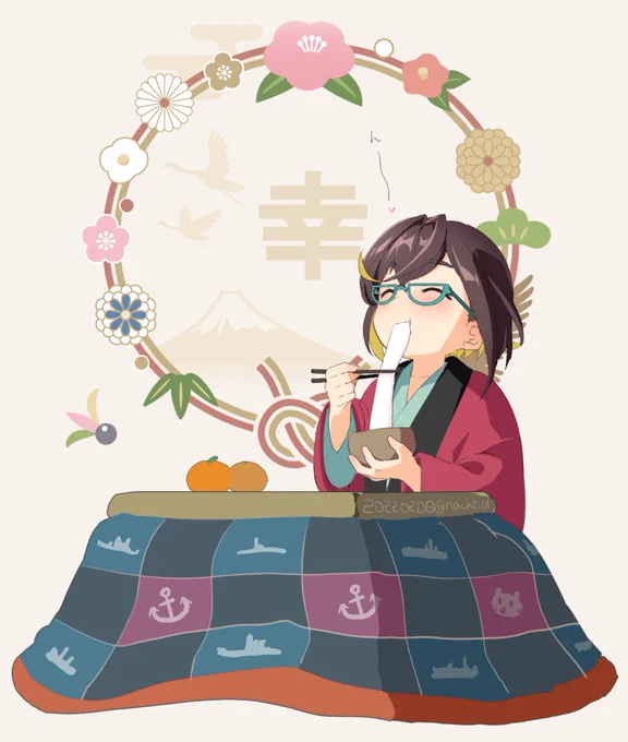 >艦これ沖波ちゃんがお餅食べて幸せそうにしているところをお願いします!

先月末に食べた鏡餅がウルトラ不味かったので沖波には美味しいお餅(水稲もち米100%)を食べて幸せになってもらいたいと思いました。 