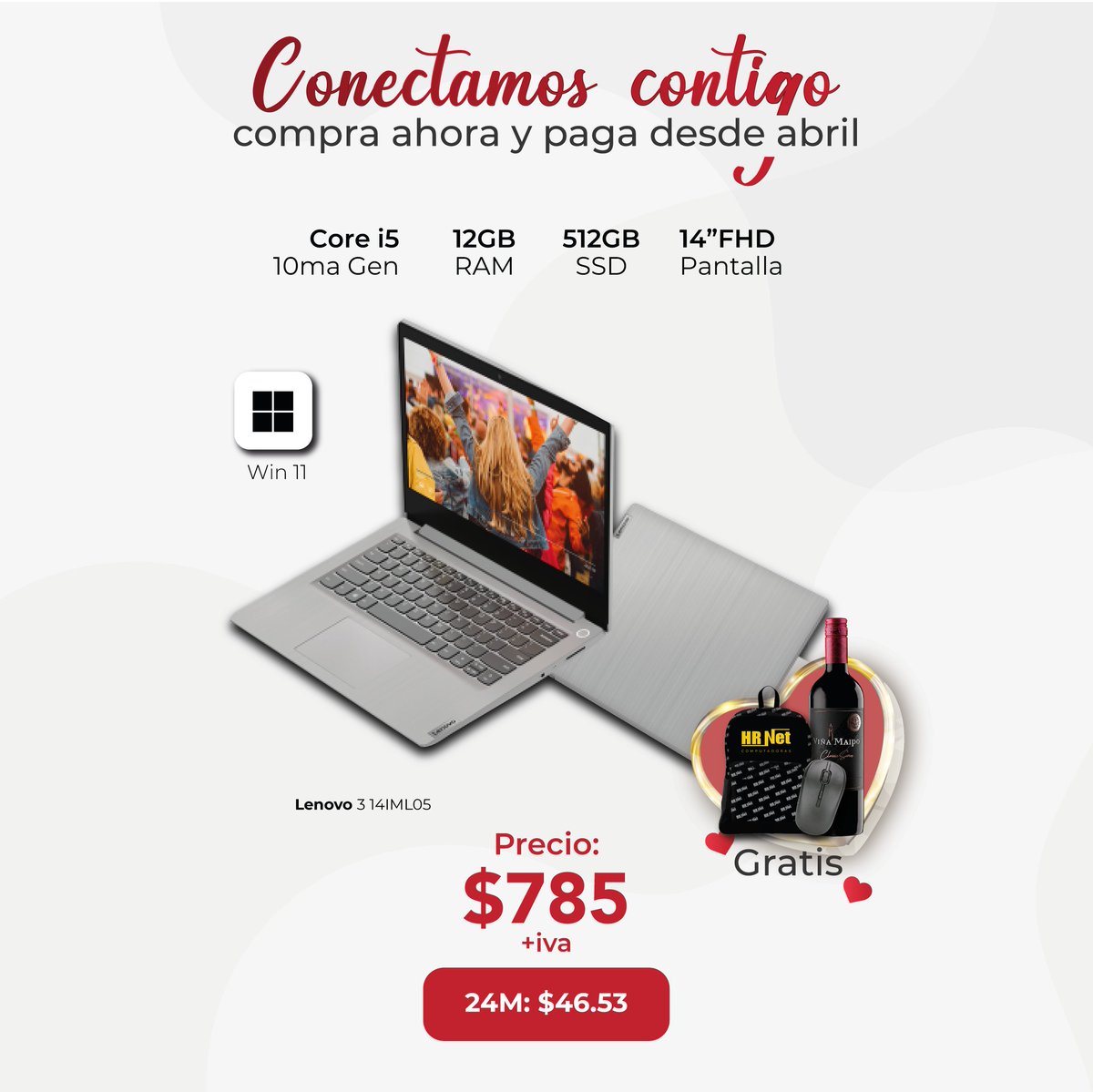 hrnetsa's tweet photo. Lenovo con Windows 11 conecta contigo, con más velocidad y almacenamiento que cualquiera, ¡y un vino para celebrar!💻💕

También hacemos servicio a domicilio y, ¡envíos a todo el país! 🚚

WhatsApp: 0999422798

#HRNETComputadoras #HRNET #ConectamosContigo  #Computadoras https://t.co/r2UQ2Vdvri