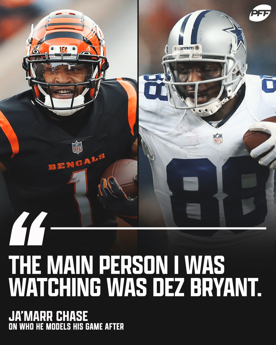 PFF's tweet photo. Dez Bryant led the way for Ja’Marr Chase 👏 https://t.co/ssD3lDvQtn