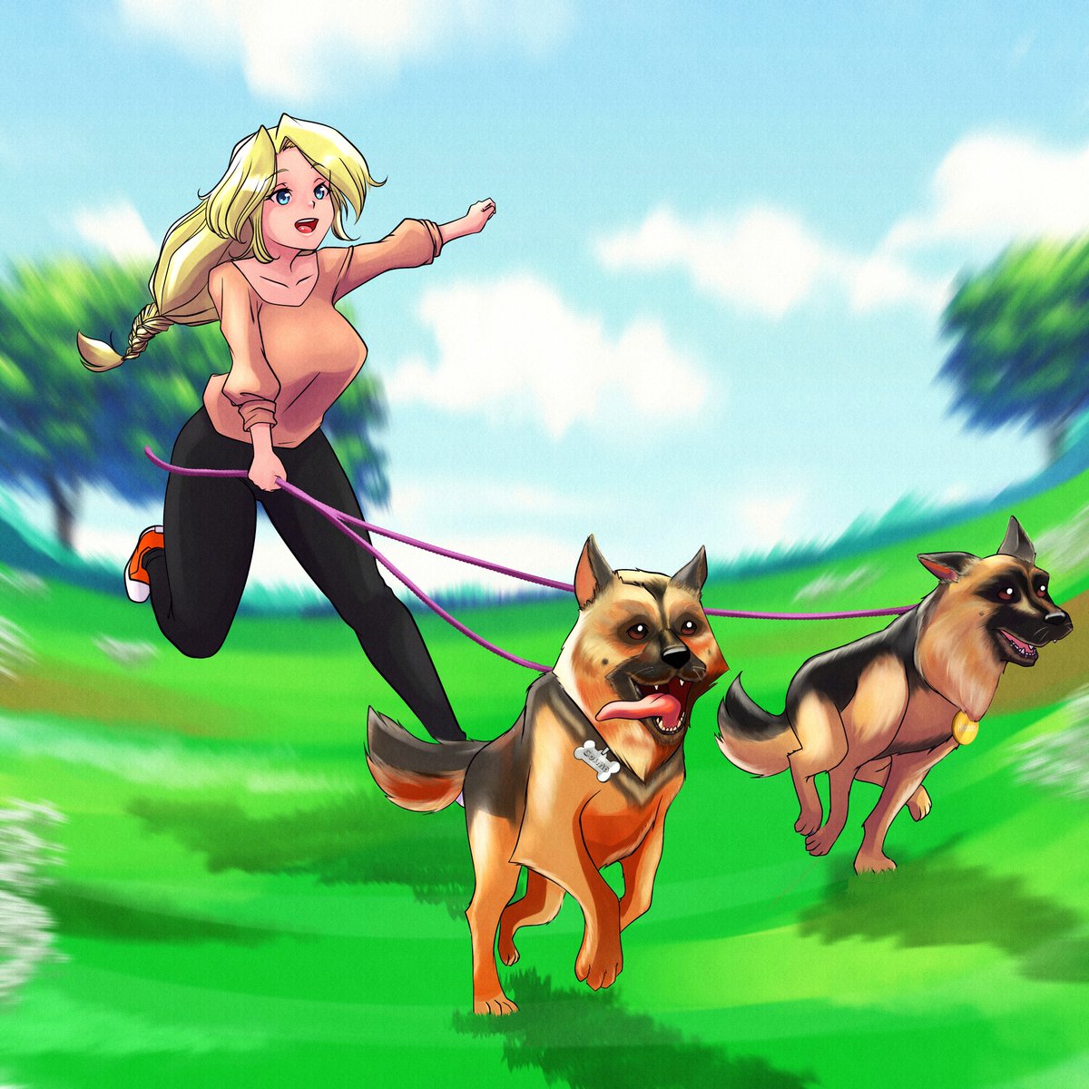 What a pity, Mila and her German shepherd dogs had no bids in the auction 😐 Nonetheless, I re-added the item - but now on Polygon. Check out!

opensea.io/collection/mil…

And don't forget: cool new NFTs are in production 🙃

#nft #nftart #NFTCommmunity #NFTs #NFTartist #opensea