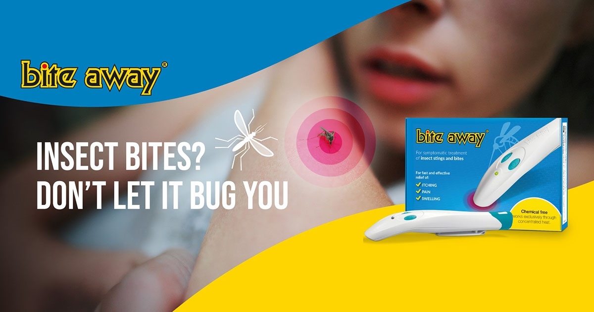 The National Snow Week on X: bite away® is a chemical-free medical device  that provides relief within minutes from itching, pain and swelling  associated with insect bites and stings. HERPOtherm® is a