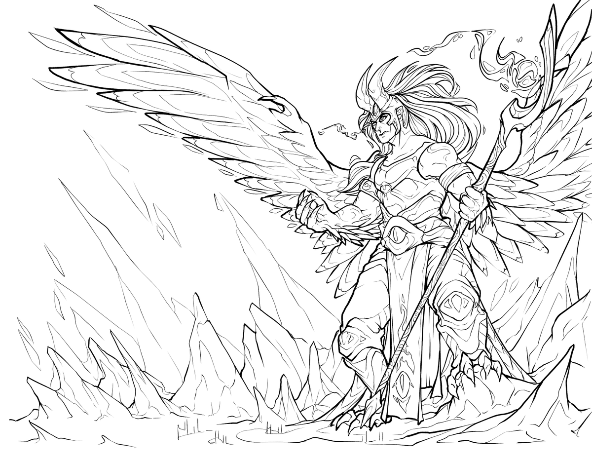 Let's see if it would let me upload this Magnus art I did some time ago...
#WH40k