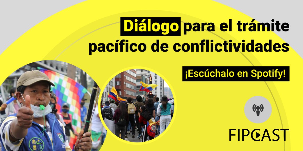 #FIPCast | Las movilizaciones y la protesta social le están diciendo al país que necesitamos soluciones. 
¿Qué papel podría jugar el diálogo para la resolución de conflictos de forma pacífica en 🇨🇴 en este año electoral?
¡En este #podcast les contamos! 
🎧spoti.fi/3HmSJDS