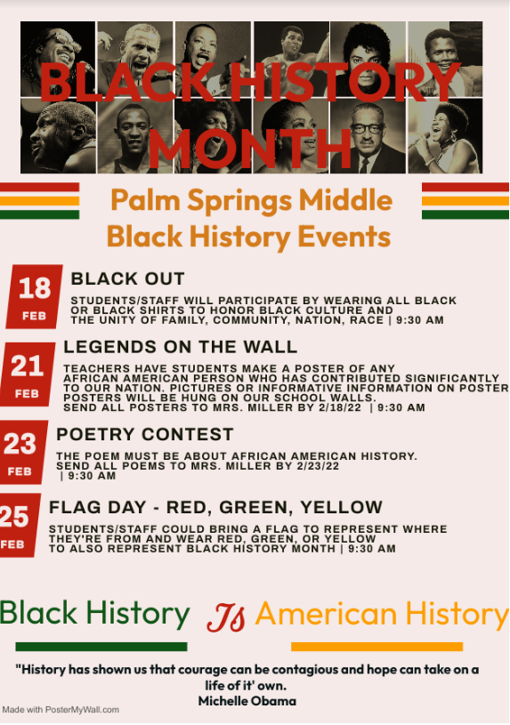 Dr. Pamela McDonnough (@pamelamac1908) on Twitter photo Stingray Scholars, check out our #BlackHistoryMonth events we have scheduled <a href="/palmspringsms/">Palm Springs Middle</a> this coming month!!! #BlackHistoryIsAmericanHistory 💫 Stingray Scholars, check out our #BlackHistoryMonth events we have scheduled <a href="/palmspringsms/">Palm Springs Middle</a> this coming month!!! #BlackHistoryIsAmericanHistory 💫