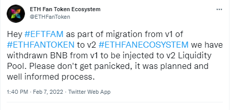 $EFT #EFT  Eth Fan Token.. #DYOR folks to find out what's going on