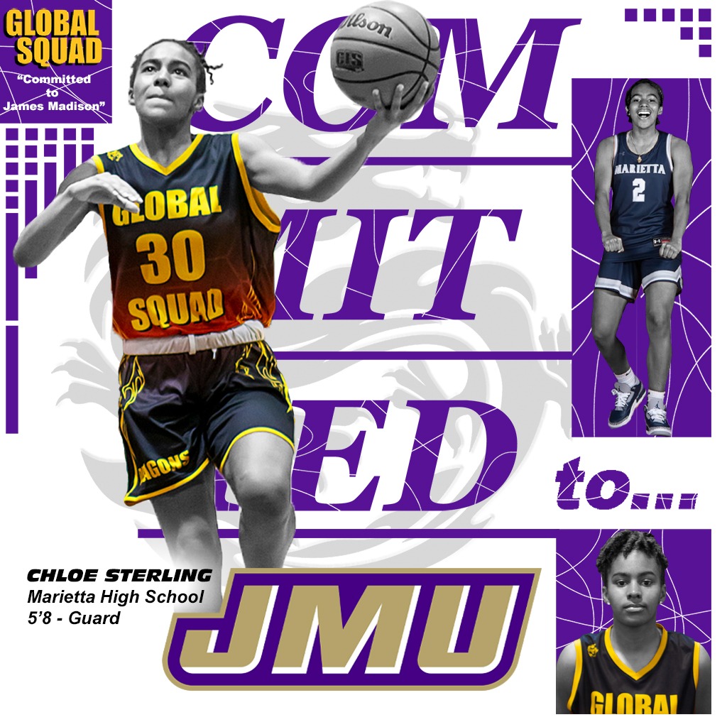 ALUMNI UPDATE: Chloe Sterling committed to James Madison University. Chloe first joined Global Squad from Kadena in Japan 🇯🇵. Now she's going to play D1 hoops. #DreamBig #WorkHard #Basketball