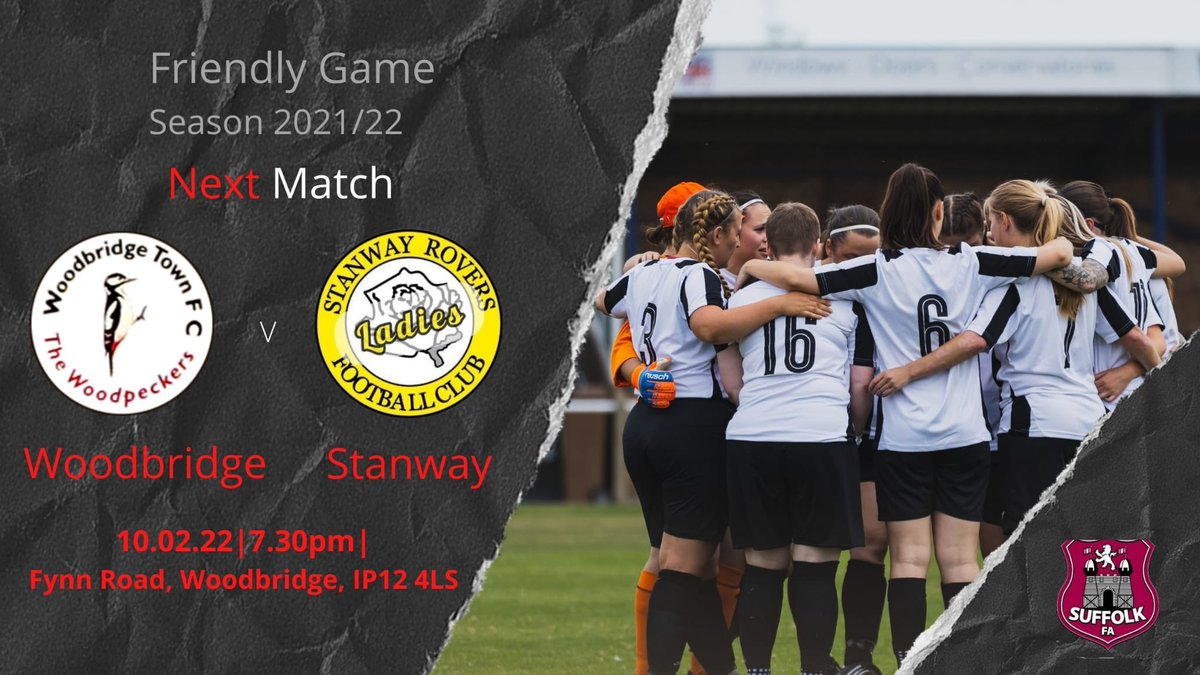 Floodlit Friendly This Thursday Evening!!

🕖7.30pm Kick Off 
📍Fynn Road IP12 4LS 
V <a href="/FcStanway/">Stanway Rovers Ladies FC</a> 

FREE ENTRY
