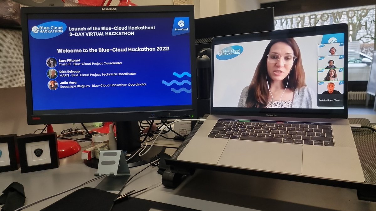Krtivdstrkt's tweet image. The 1st day of the #bluecloudhackathon it's going amazing! Looking forward to see the projects of the teams 😁⚡⭐ @BlueCloudEU