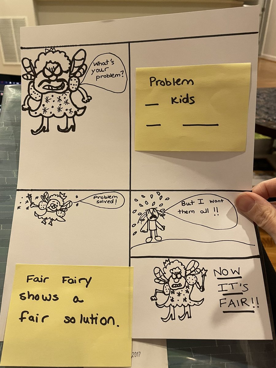kassiaowedekind's tweet photo. I’ve been working on building some text sets around books that are funny and lend themselves to mathy ideas. On Friday I get to try this one around Dog Man: Fetch 22, specifically my favorite character The Fair Fairy. https://t.co/hRGOe3LozZ