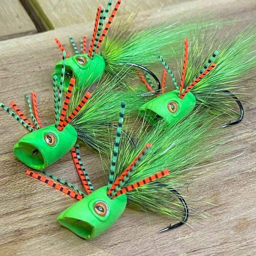 FlymenFishingCo's tweet photo. 📷: @bwcflies using some #SurfaceSeducer Double Barrel Popper Heads and Dragon Eyes on these!
.
.
.
#flytying #flyfishing #tyingflies #flugbindning #fluebinding #montajedemoscas #flymenfishingco #streamerjunkie #streamerfishing #articulationnation #changeyourgame #gamechan… https://t.co/AOou1PjSlC