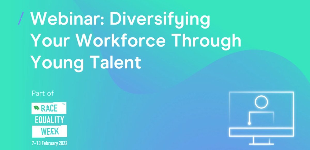 SCIE_socialcare's tweet photo. Webinar for Race Equality Week
'Diversifying your workforce through young talent'
Tuesday, 8th February 2022
10:00 - 11:30
Book now >>>>> https://t.co/cXimbgG6mh
#raceequalityweek #mynameis #ActionNotJustWords #MyNameIs #BigPromise #EDI #diversity #inclusion #raceatwork https://t.co/njNZndtyfP