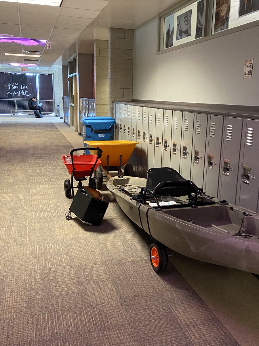 formerlycarr's tweet photo. #BVSW #Timberwolves Anything but a backpack…my hallway wins coolest “parking lot!” https://t.co/NVHzyYV84h