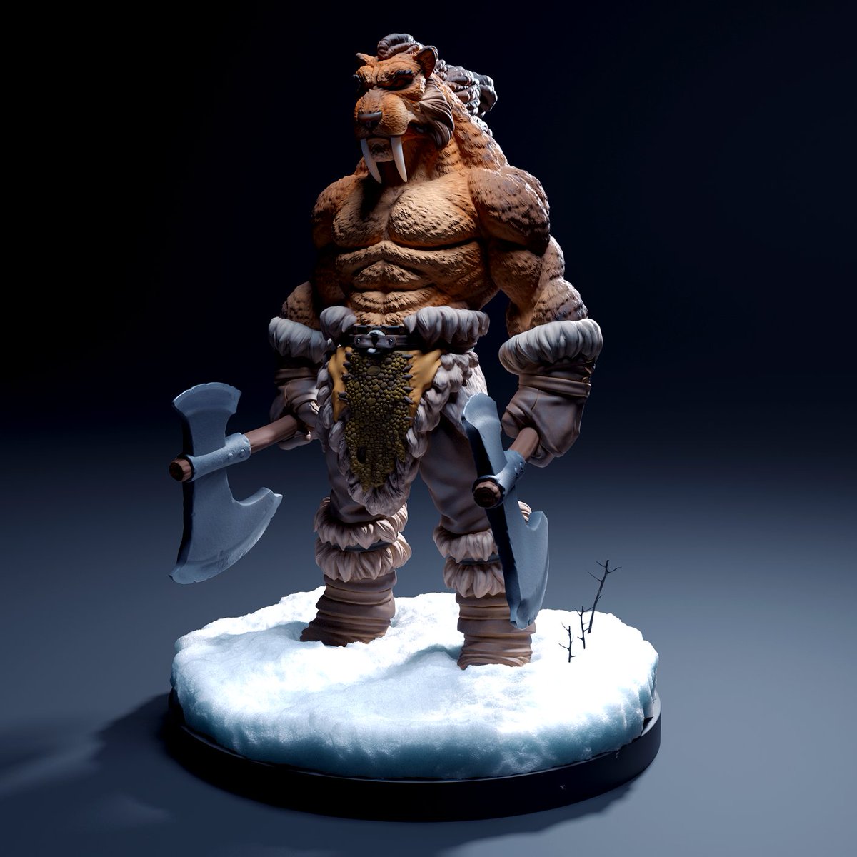 Camarasketch's tweet photo. I have been quite busy lately so this one took a while! But I think that the Smilodon Warrior is done!
Now I feel like making a barbarian dinosaur....
#albertocamara https://t.co/o6RyJQwg9r