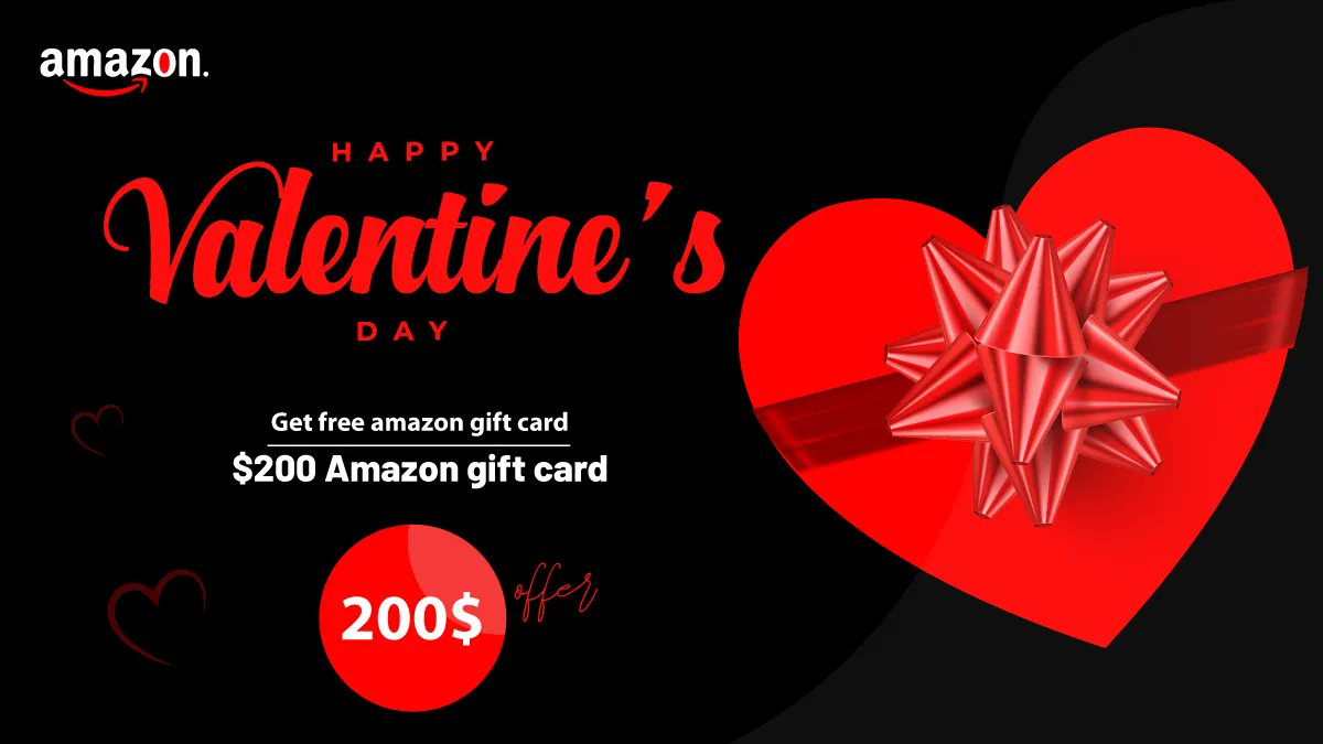 GfxRakib's tweet photo. @happyhippyshack ⏱❤⏱❤Do you like #Amazon Gift Card!!
Great News for you 😱...This $200 Amazon Gift Card Available this time!!⏱❤⏱❤
if you get this than Click this:https:https://t.co/hQCzRb2iDP

 #ValentinesDay #ValentinesDayoffer #14February #Amazongift #Amazon_offer #Amazonbox #Amazoncard https://t.co/jfPU6swWhn