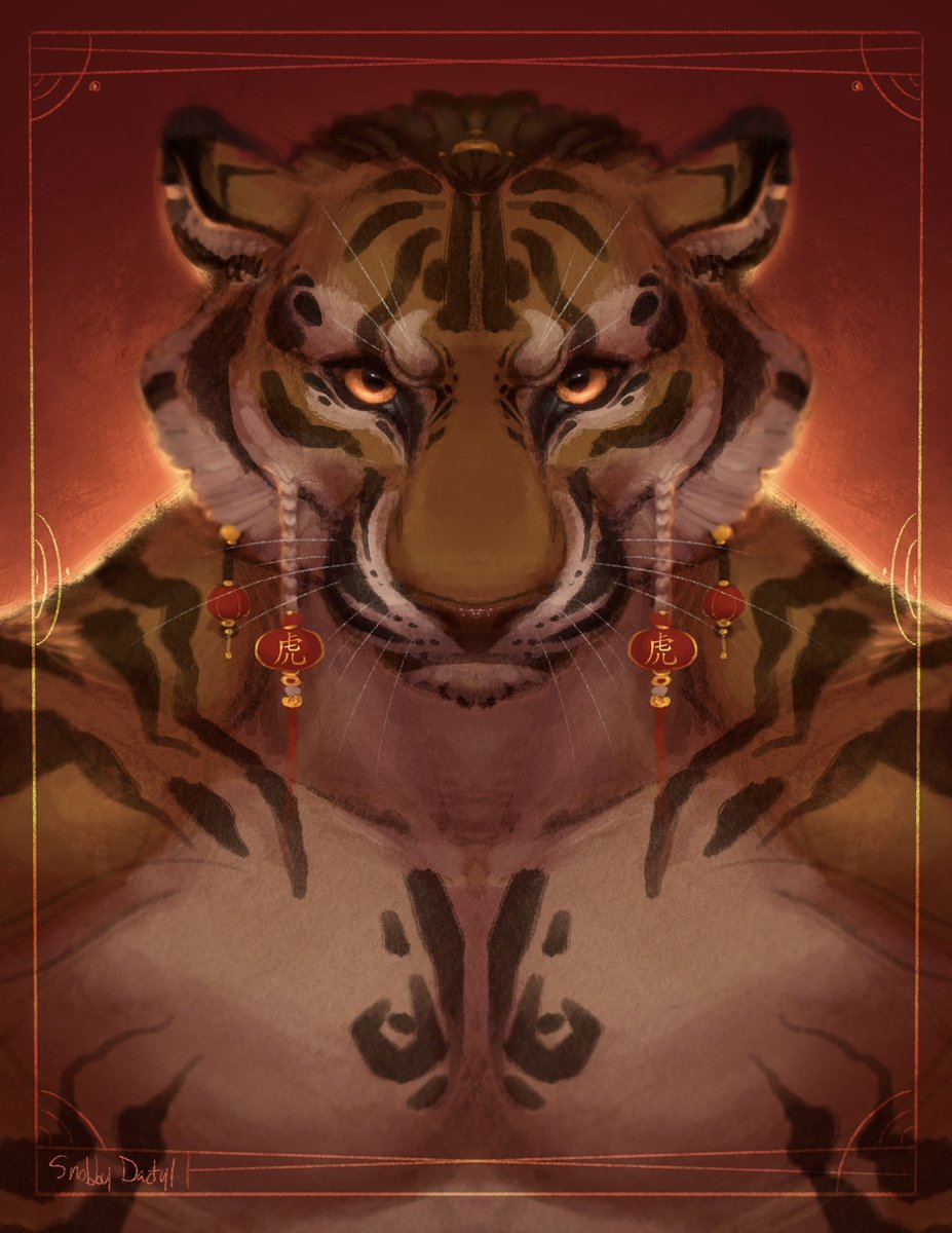 Year of the Tiger 🐅
.
i guess i still got a few more years to go before i have a whole set of pieces like this for each Chinese New Year🥴 
.
it’ll be cool to see progress though! 
#ChineseNewYear2022 #YearOfTheTiger #tiger #furry #furryart #digitalart