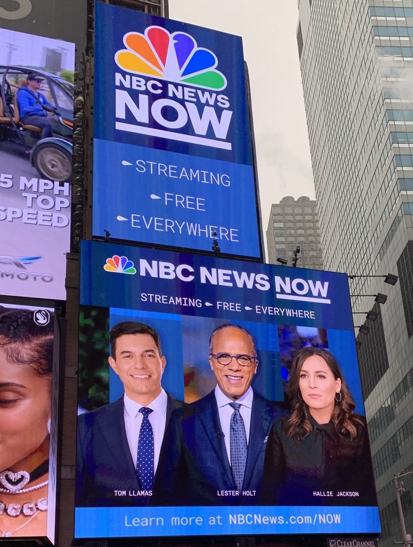 Live from New York: @NBCNewsNow takes over Times Square 🏙️ Stream @NBCNewsNow for the latest @NBCNews reporting and breaking news live at nbcnews.com/now, @peacockTV and your favorite streaming platform.