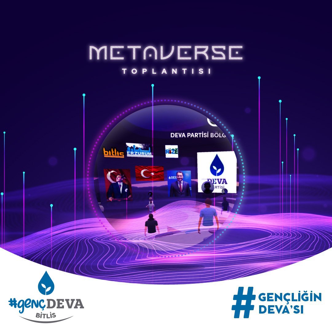 Vizyon Deva'da
İleri teknolojiyi takip etme becerisiyle vizyonlu genç nesiller devada toplanıyor. Deva Bitlis, Rize ve Erzurum Gençlik çalışma teşkilatlarımız #Metaverse evreninde toplantılarını gerçekleştirdiler.<a href="/alibabacan/">Ali Babacan</a> <a href="/dogasanlioglu/">Doğa Şanlıoğlu</a> <a href="/burhanaksoy/">Av.Burhan Aksoy</a> <a href="/yusuftaskayaa13/">Yusuf Taşkaya</a>