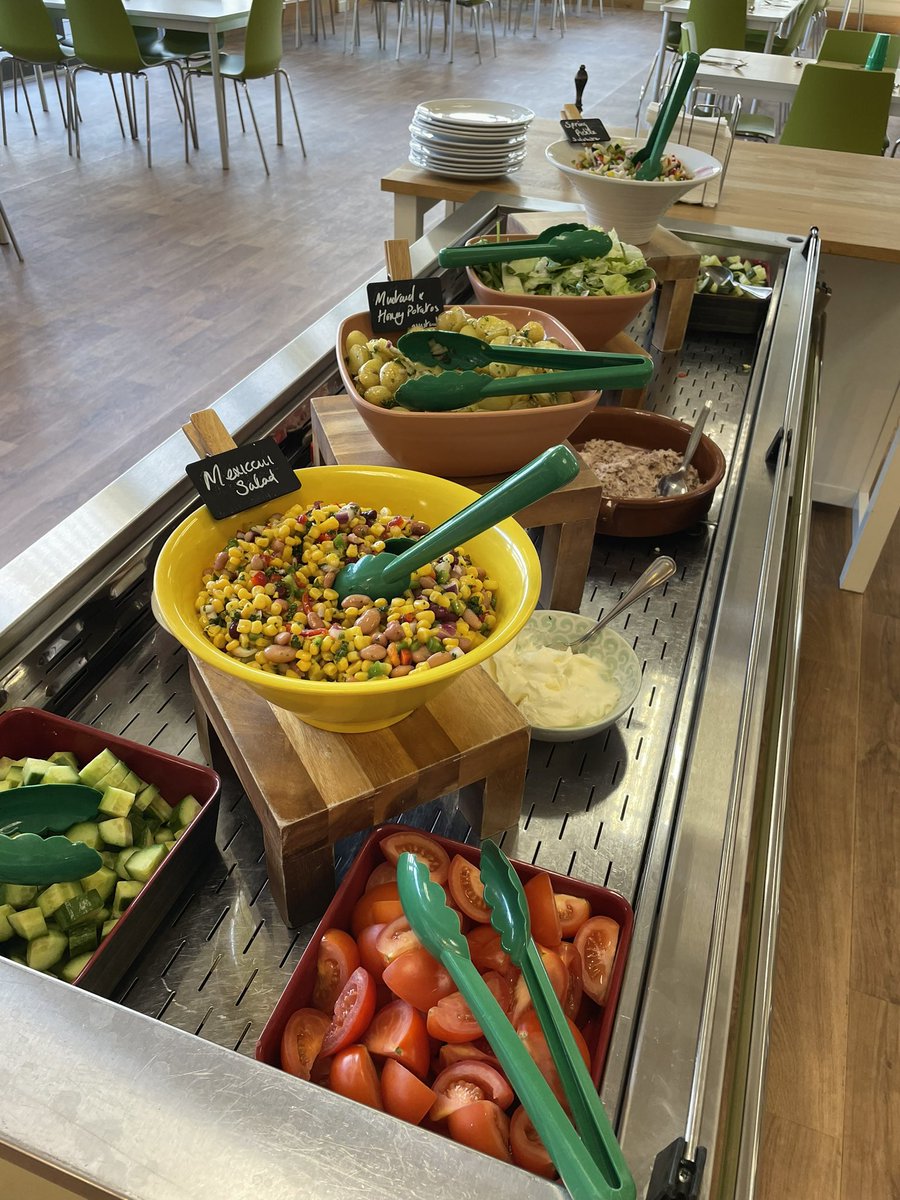 Some fresh new salad ideas for the salad bar. Enjoyed by all <a href="/packwoodhaugh/">Packwood Haugh</a> <a href="/KitchenPackwood/">packwood kitchen</a> #fresh #newterm #RecipeOfTheDay #homecooking #cuisine #food