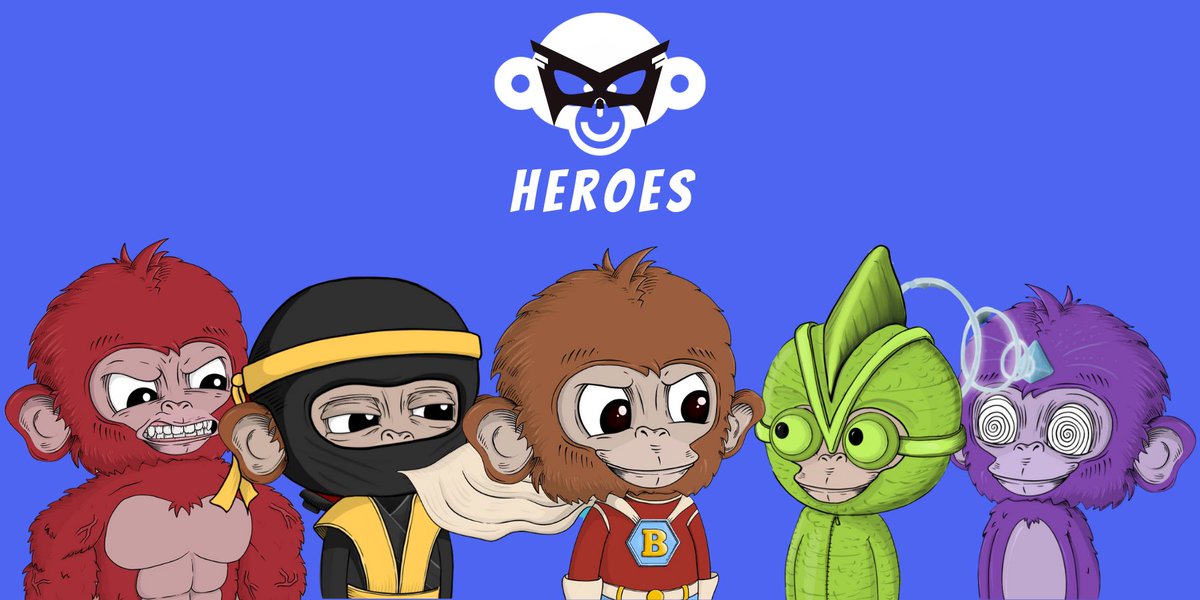 BabyChimpGang's tweet photo. Let us introduce the #BCG Heroes! 

The BCGH collection consists of 5 animated Heroes which will be drawn through the BCG Lottery on 2/20!
For every BabyChimp in your wallet you'll get 1 free ticket🎟️

1 Ticket = 1 $FTM

Ticket Sale and Claim is NOW LIVE: https://t.co/YU9bFOWIR7 https://t.co/HJu44vf8r5