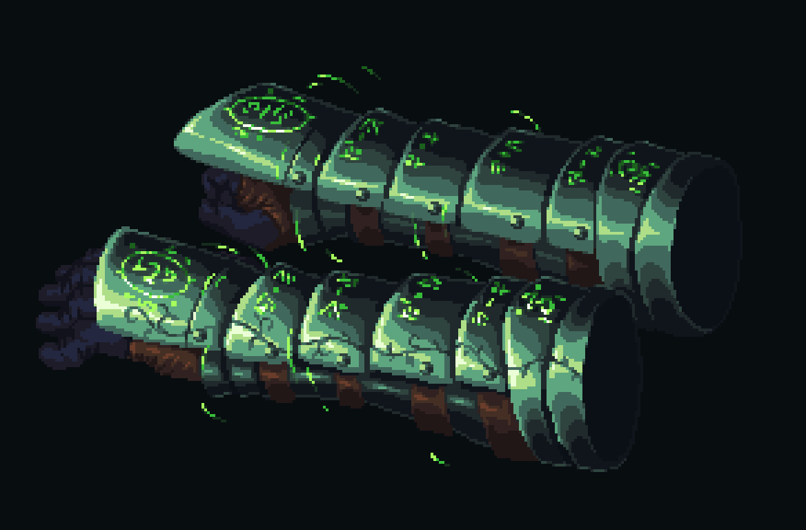 FrivolousKnight's tweet photo. Bracers
#pixelart https://t.co/hVPTXLXXZH