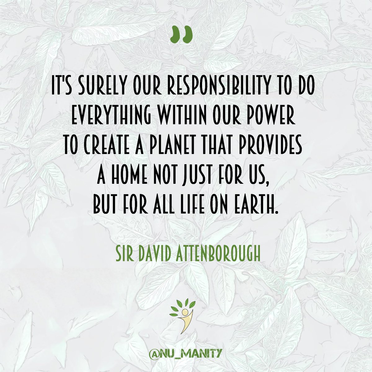 wwapparel's tweet photo. Inspiring climate change quote by the great Sir David Attenborough. We have a responsibility to take care of our home and all life that exists on Earth. Meanwhile our actions over the past century have lead us on a destructive path.

#ClimateChange #savetheplanet https://t.co/VclQTlslgT