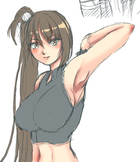 ちょっとツリ目気味の方がらしいかね 