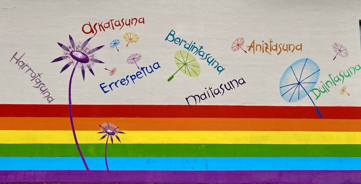 ArantzabelaHLHI's tweet photo. #StopLGTBIfobia 🏳️‍⚧️🏳️‍🌈 Horrelako jarreren aurrean, eskola-komunitateak bat egiten du pertsonen duintasunaren kontra eta ikastolan egindako lan artistiko, aldarrikatzaile eta parte-hartzailearen aurkako ekintza iraingarri hau salatzeko.@ikusgune @BerdinduEJGV  @VG_berdintasuna https://t.co/99Y9XLc0pc