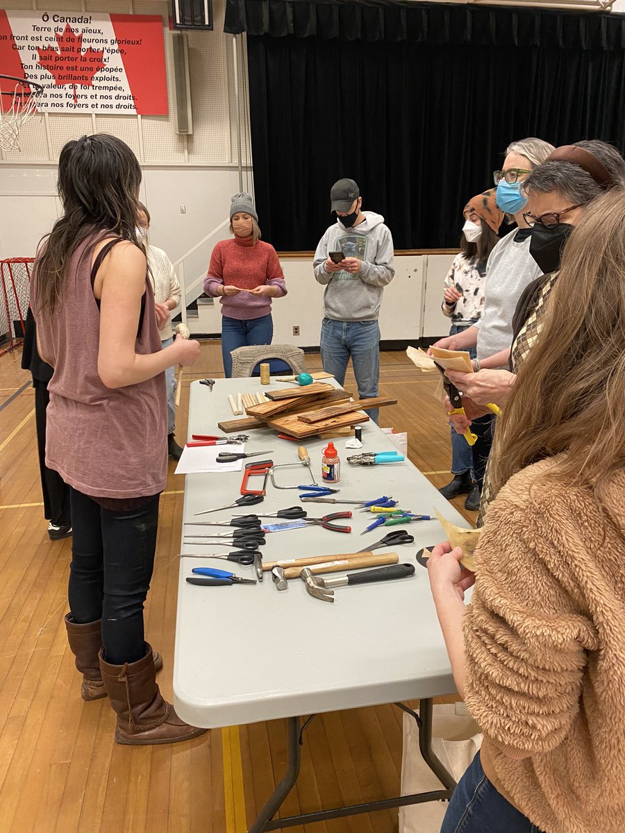 SQElearning's tweet photo. Thank you to Anita W for teaching our staff more about indigenous culture through rattle making. @SeatoSkySD48 https://t.co/XrbnynwdSs