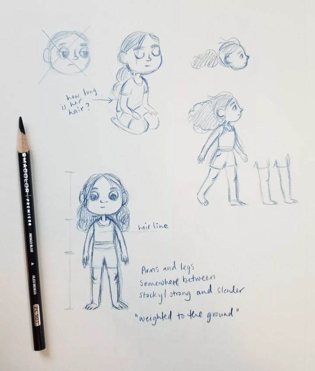 Working on characters ✏👩
This gal is based on myself as a kid. I've been drawing a lot of inspiration from all these "art of" books that are available free online lately — did you see the Mitchells vs The Machines one??

📸 instagram.com/p/CZsDviSh6oD/ via tweet.photo