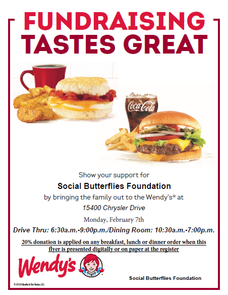 SBFoundationHR's tweet photo. Don't forget to dine at Wendy's to support lupus and fibromyalgia awareness.  Bring in the flyer, show it on your smartphone, or tell the cashier that you're supporting the cause. 💜⁠
⁠

#SBFCares #Wendys #Lupus #Fibro #Maryland #Feb7th https://t.co/epniH0nicL