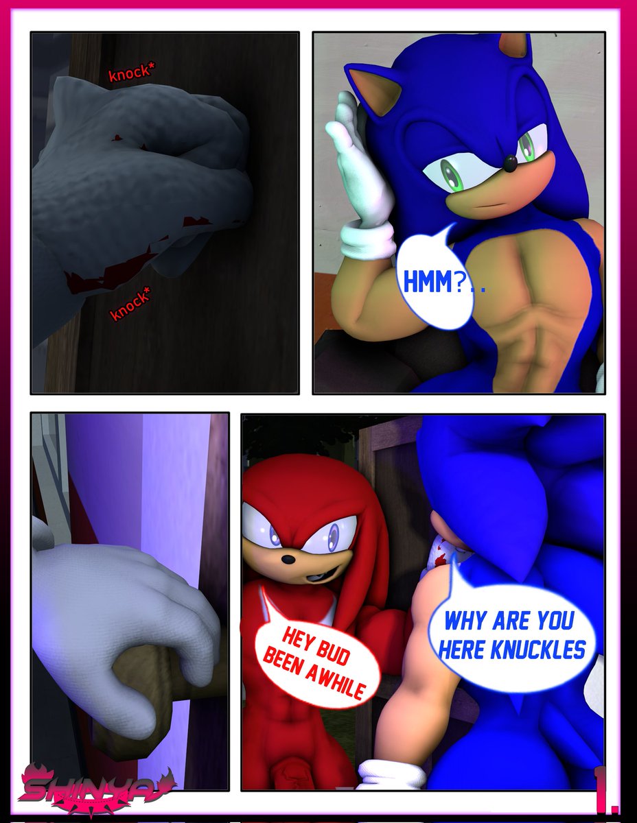 ShinyaGaia's tweet photo. Here is a little comic idea tryibg stuff out seeing what y'all think about it #SFM #SonicTheHedgehog #Knuckles #Nsfw #Comic https://t.co/5mDucplBeS