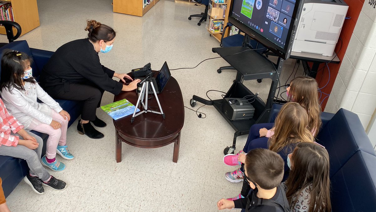 mjach's tweet photo. What a treat! We were invited to the “live” presentation for the Forest of Reading read aloud! Thank you Mrs Martins! We enjoyed dancing to “We Are Family”! @StTimothyDPCDSB @StTimothyLC https://t.co/4qio76RI1V