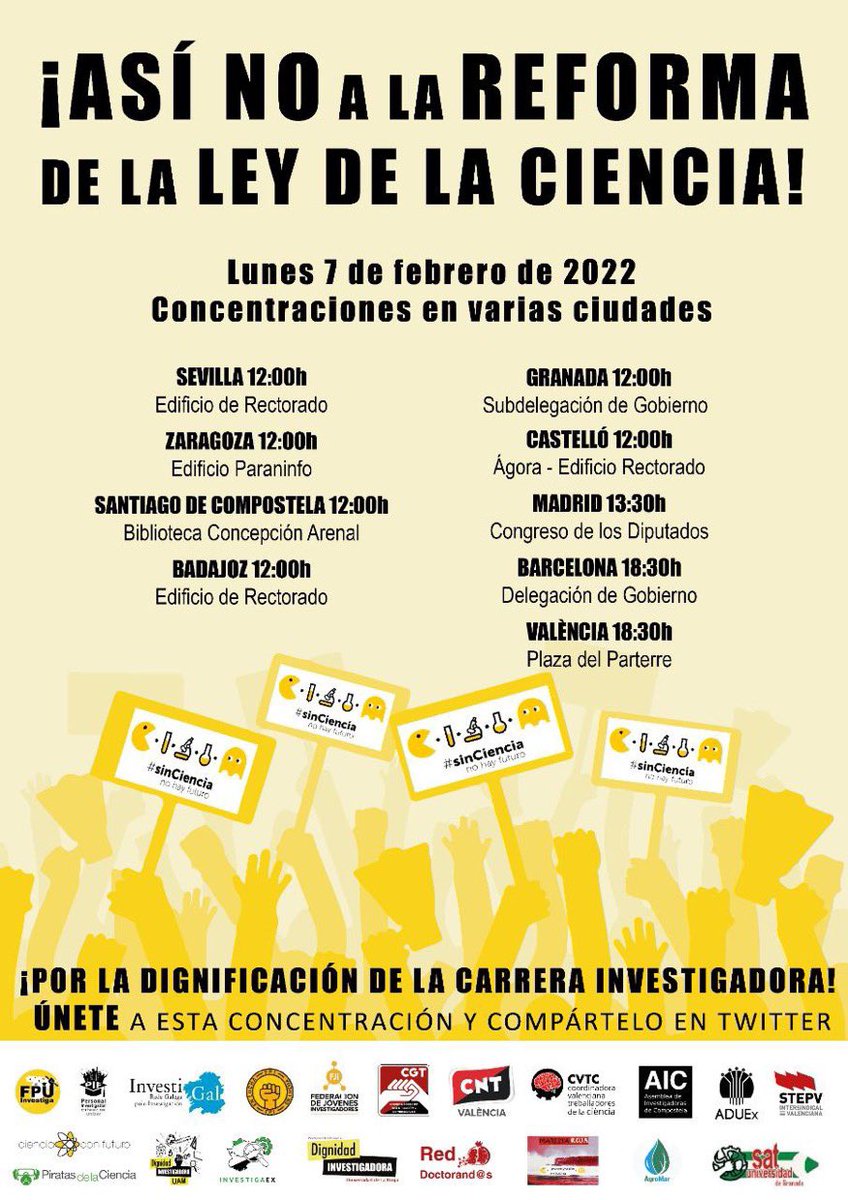 FerrandizLab's tweet photo. Hoy es un día para hacer que la Ciencia se haga oír #SinCienciaNoHayFuturo #SinDerechosTampocoHayCiencia @IBMCP https://t.co/ZMPCeOYttP