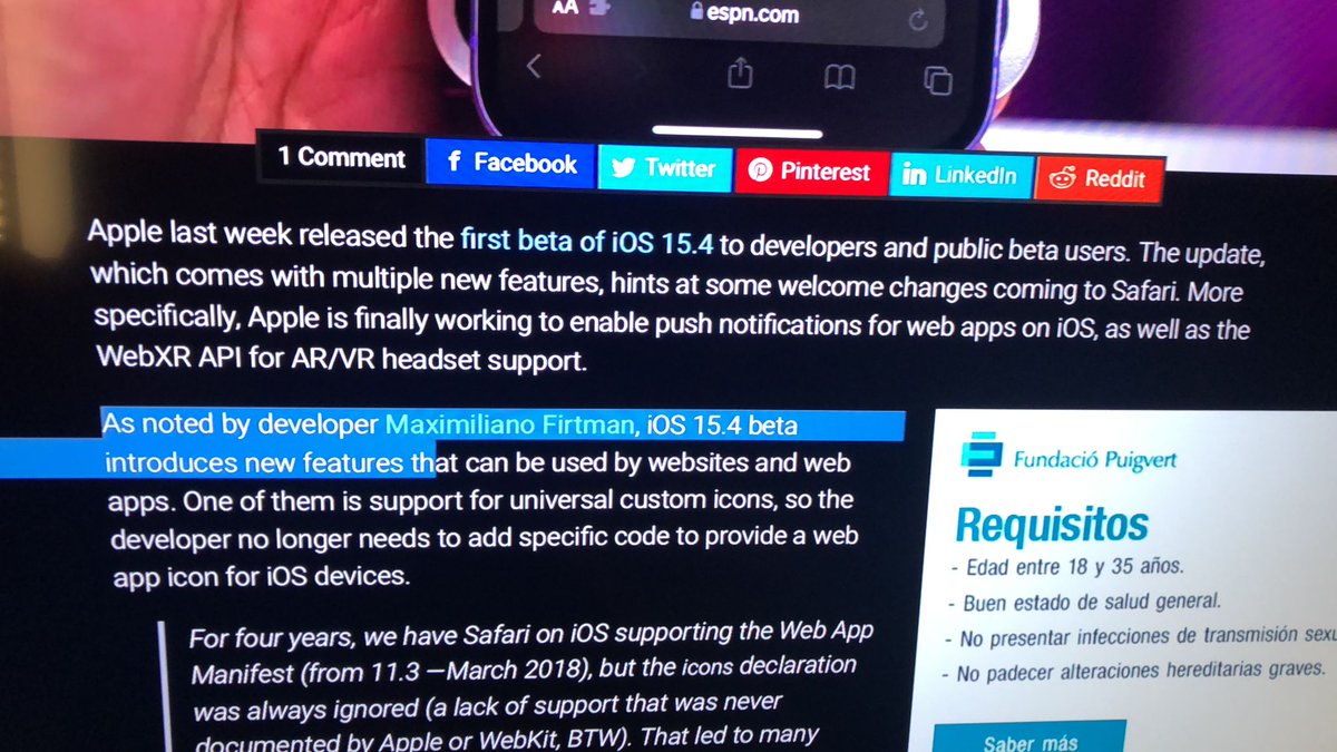 gtamborero's tweet image. Pronto #pushnotifications en #ios ! ya tocaba! #wordpress #webapp ! @androsfenollosa @xavierchamper @DavidPeralvarez @WPBarcelona
