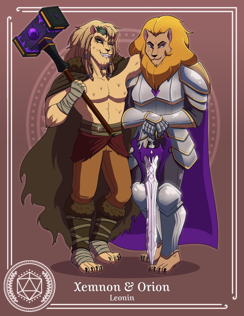 Jhosseroni's tweet photo. Recent DnD commish! 

#commission #dnd #dungeonsanddragons #digitalart #leonin #barbarian #paladin https://t.co/Lk1LAC672w