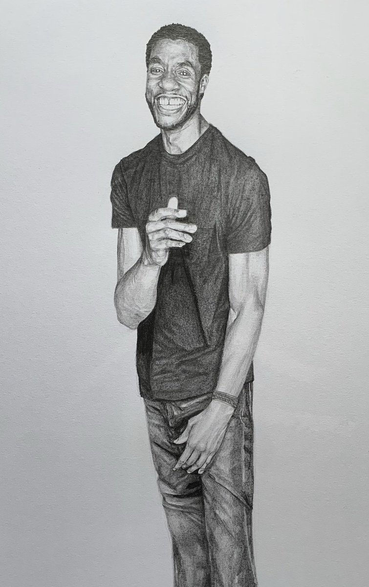 john_chicagoart's tweet photo. My pencil drawing of Chadwick Boseman https://t.co/4yuOQx6eGV