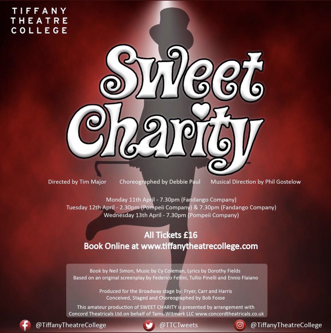 Excited to be playing Rosie in @TTCtweets production of Sweet Charity. Let the rehearsals begin!✨