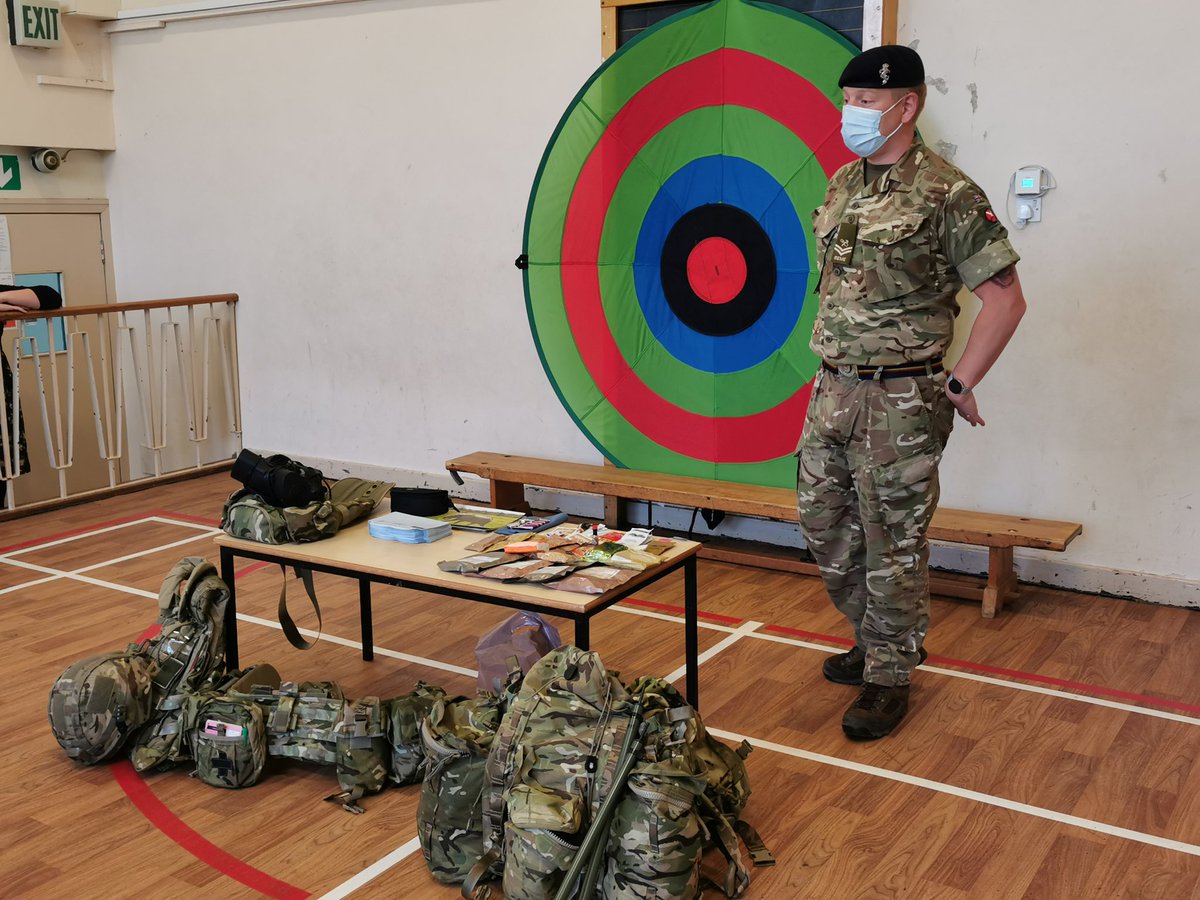 Corporal Booth showed our P1's some of the kit that the REME, based at Leuchars, use whilst deployed in Kenya.