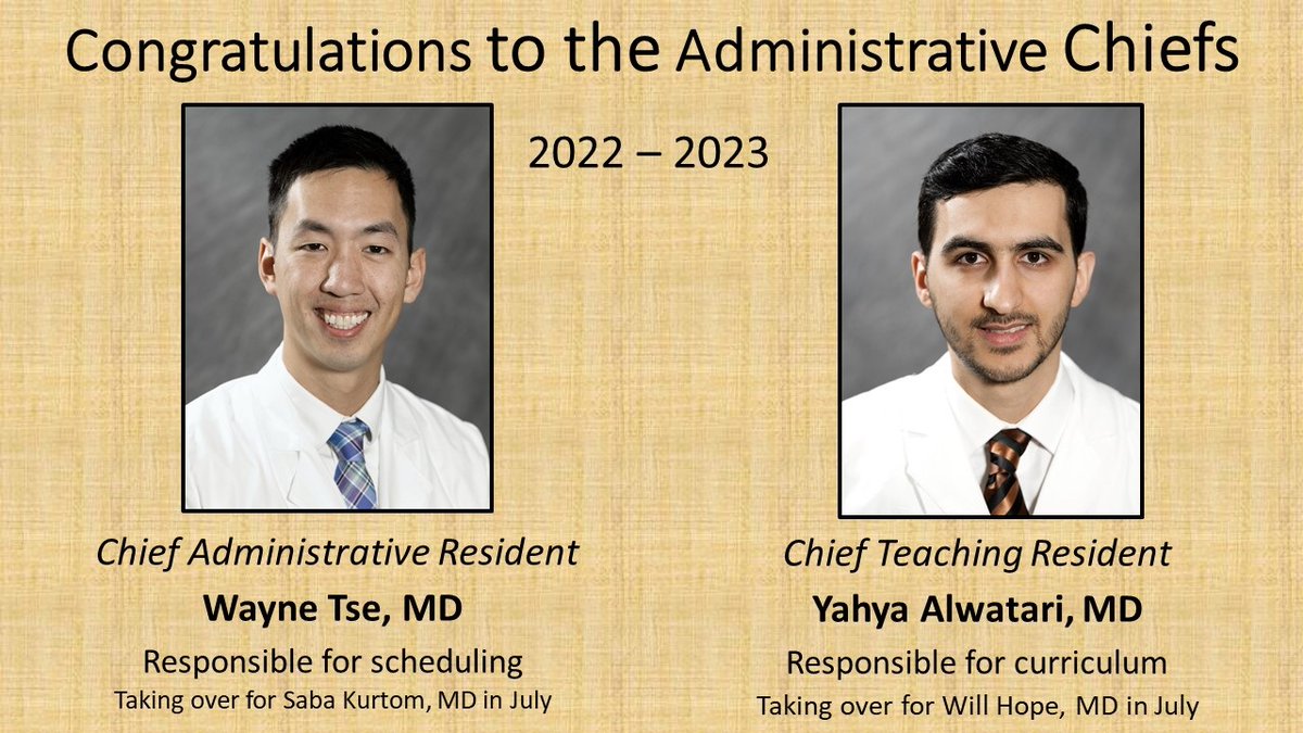 Meet the new @VCUGenSurgRes Chief Administrative Residents for 2022-2023! Congratulations Drs. Tse and Alwatari!