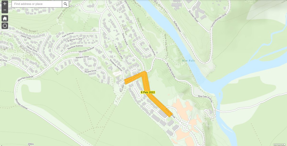 banffstreets's tweet photo. Snow removal is scheduled for tomorrow (Tuesday, February 8) on Spray Avenue, from the Rundle Avenue to the intersection of the Fairmont, and Rundle Avenue, from Spray Avenue to Kootenay Avenue https://t.co/vJ23844pk9 #Banff https://t.co/N8tRyrLYdw