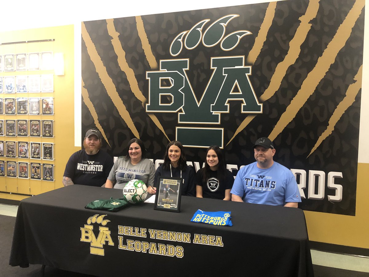 BVALadyLeps's tweet photo. NLI Signing Day today! Congratulations to Chloe Morgan on signing with Westminster to further her athletic and academic career! 👏🏻 ⚽️ https://t.co/lGNs1C40io
