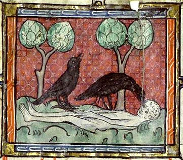 Crows in medieval manuscripts I should re-draw. 
