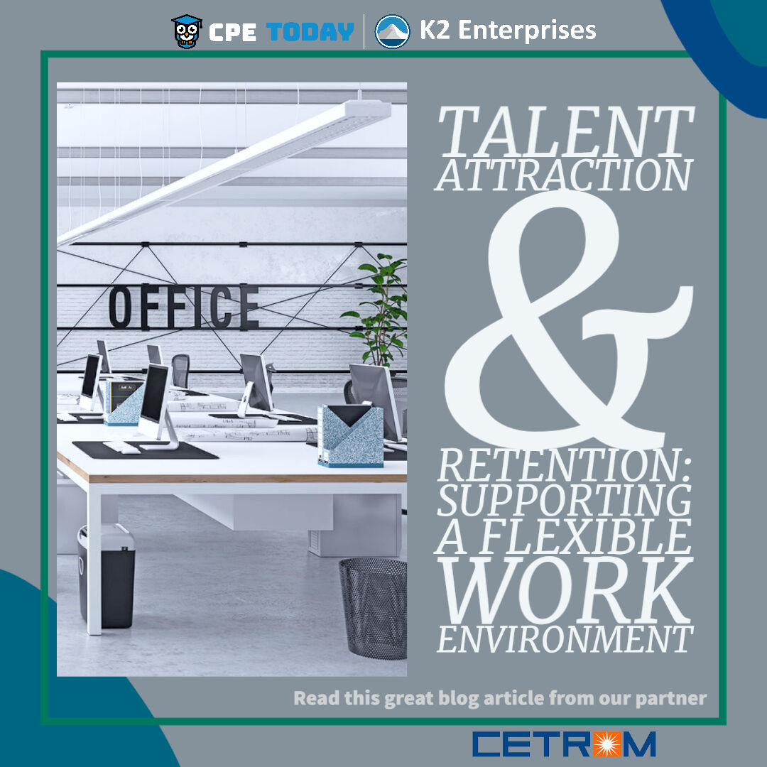 Hiring talented employees is a major issue throughout the country, including in the accounting industry. Creating a flexible work environment is important in attracting and retaining talented people. Read this great article at bit.ly/3B0LmQ9 #accountinglife #work #hr