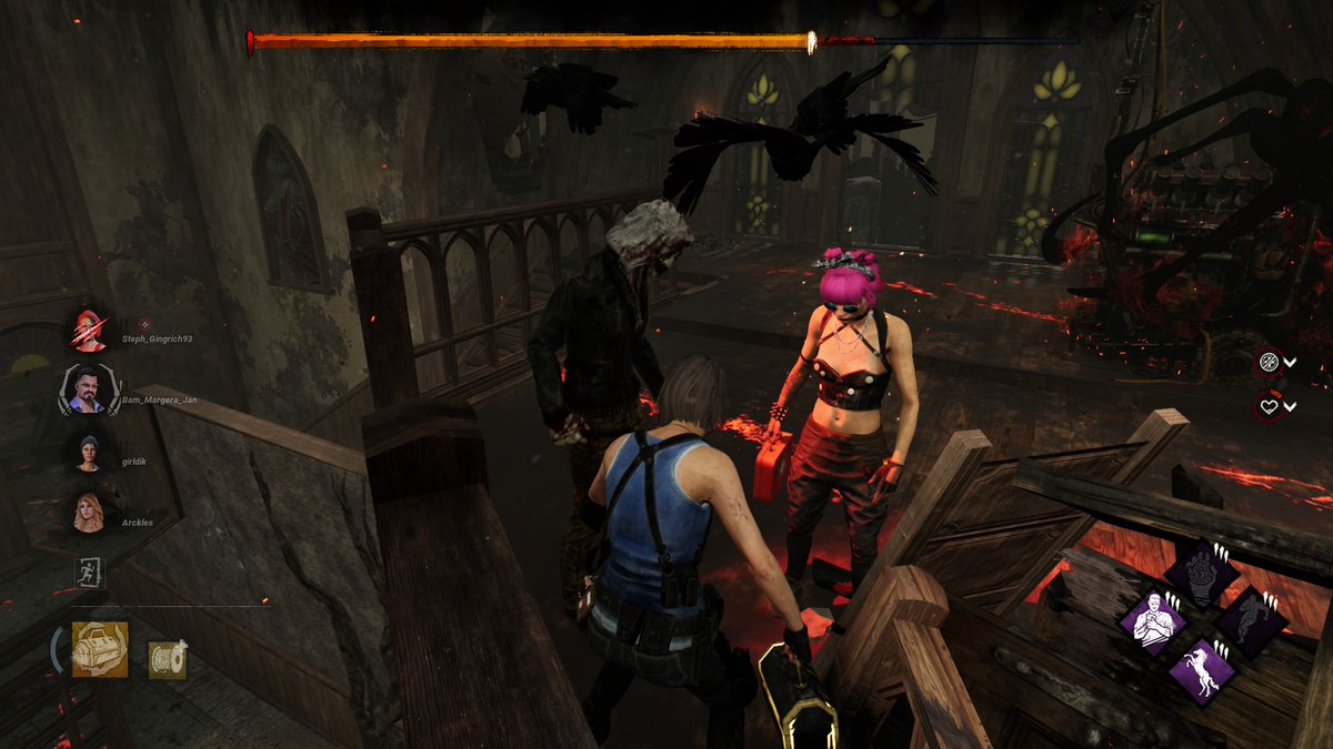 Jillybean691's tweet photo. @DeadByBHVR I used the Perks: Boil Over, Dead Hard, No Mither, and Soul Guard which is not Toxic, I was simply utilizing these perks in a Build to help Me and my Teammates get out... Turns into me getting blocked in left to die by End Game Collapse by a fellow teammate and Killer https://t.co/OLVmNCXrY0