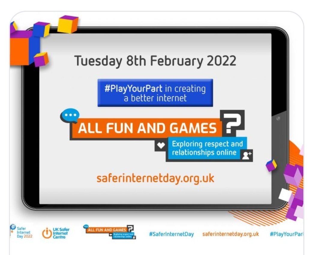 Sacred_heart_Li's tweet photo. It is Safer Internet Day tomorrow and we will be exploring respect and relationships online. Click on this link to get more information about how to support your children in being safe online https://t.co/Yj5jQeEcMW
#SH7computing #SH7esafety https://t.co/Oa2MLDODmU
