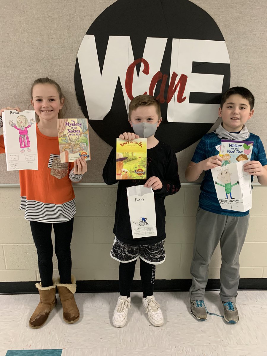 After learning about our own internal and external character traits, 3rd graders created a paper bag  character project using a book of their choice @IndyPats94
