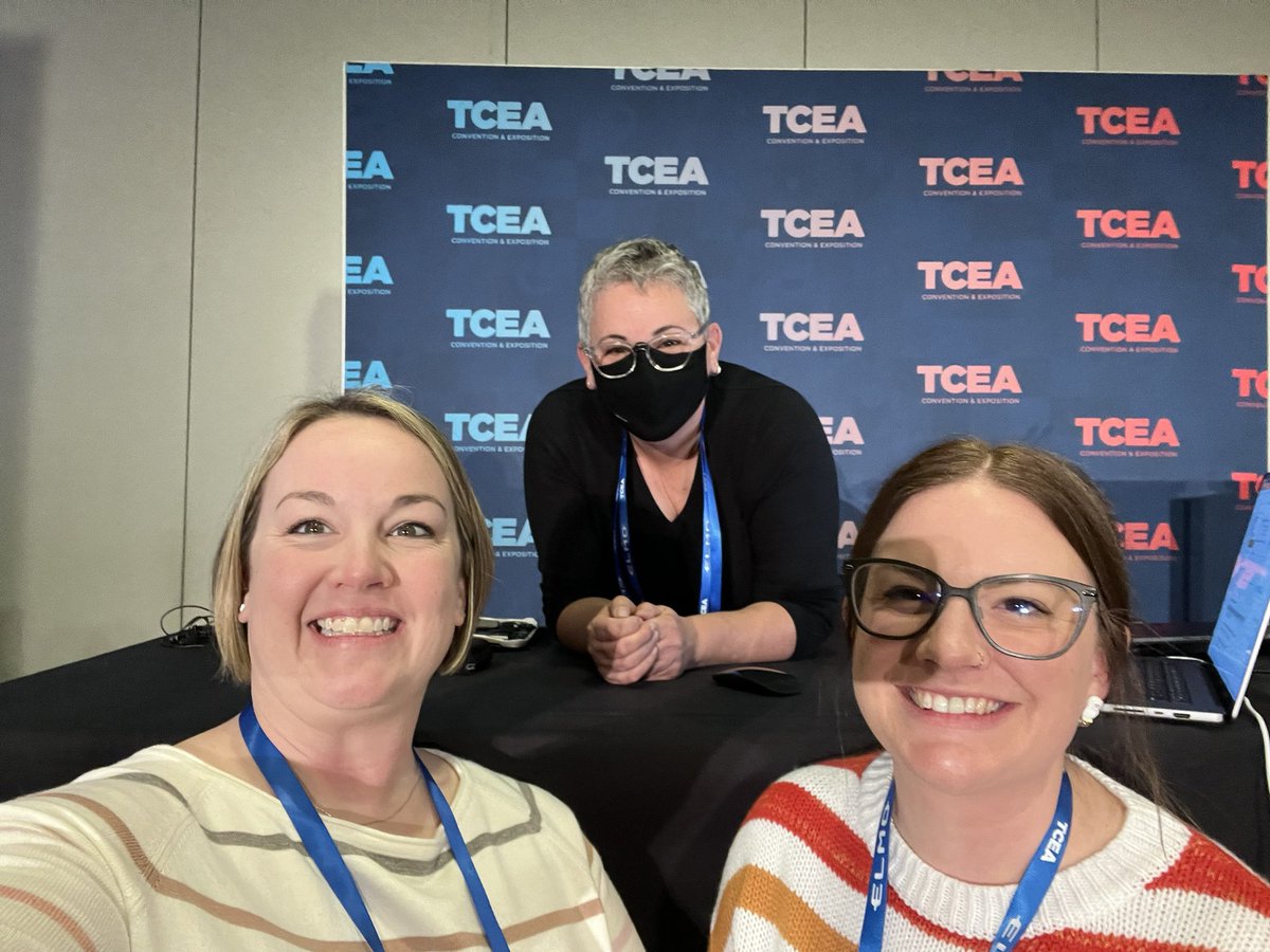 sledgetech's tweet photo. At TCEA and riding the Wakelet wave with the lovely @lesliefisher and @jenny_tabuena #TCEA2022 @wakelet https://t.co/QfTMIg0S39