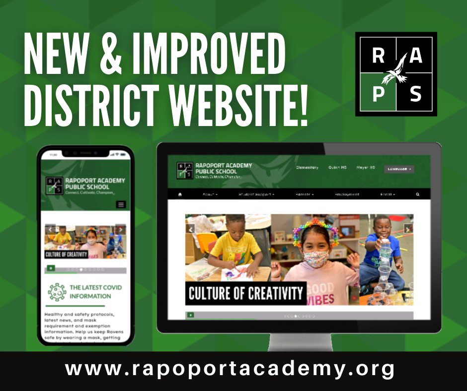 It's here! Say hello to our new district website hosted with <a href="/GabbartCom/">Gabbart</a> at rapoportacademy.org